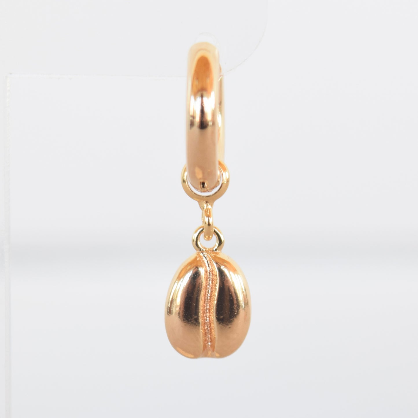 Hoop Charm - Coffee Bean