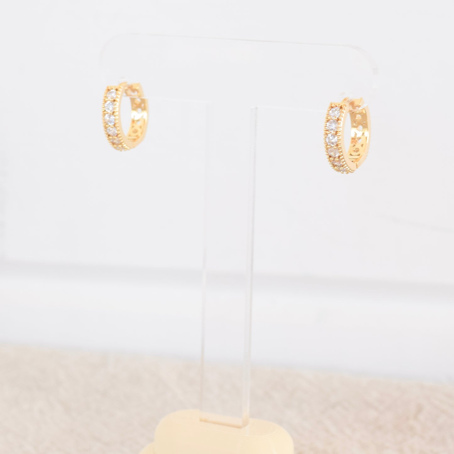Gold Pave Hoop