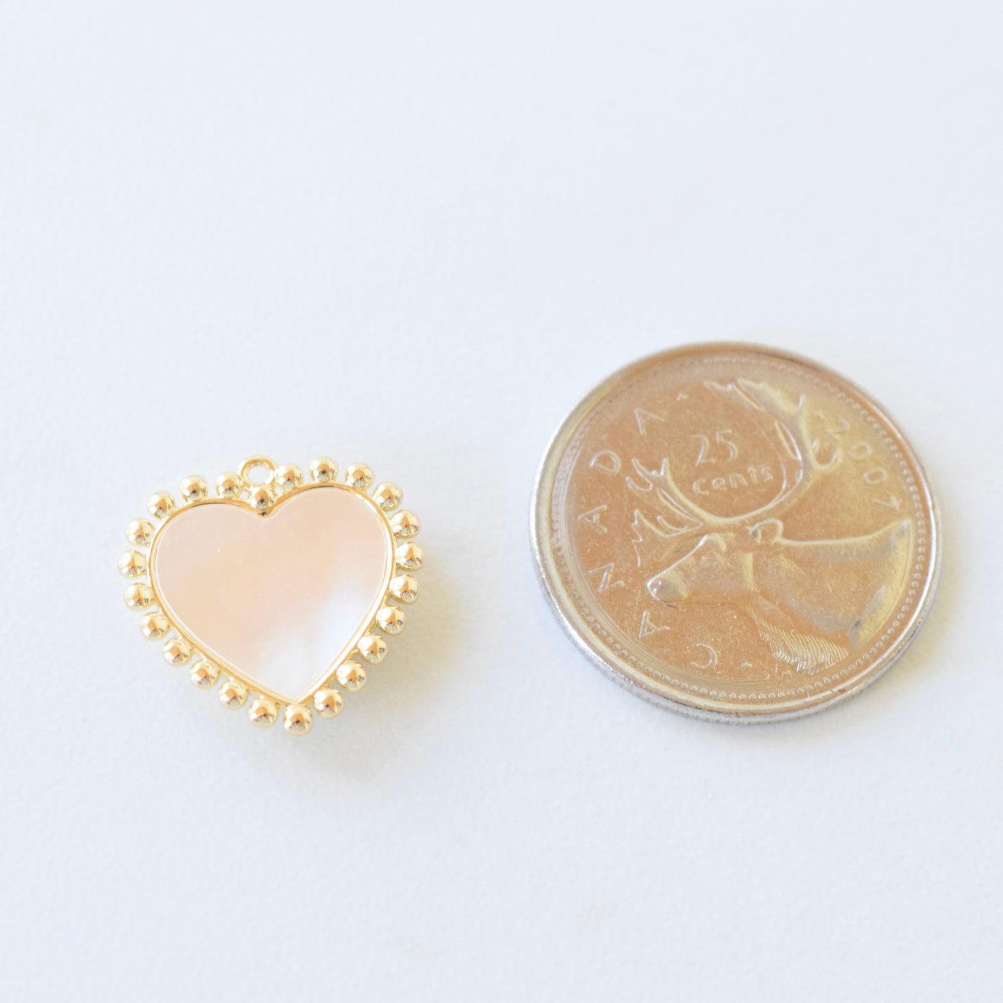 Necklace Charm - MOP Heart