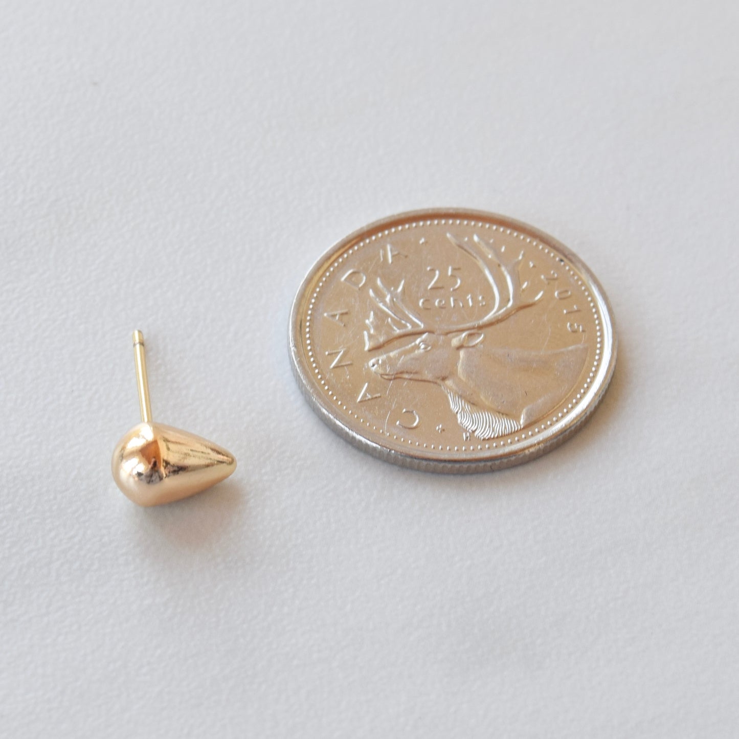 Gold Mini Teardrop Studs