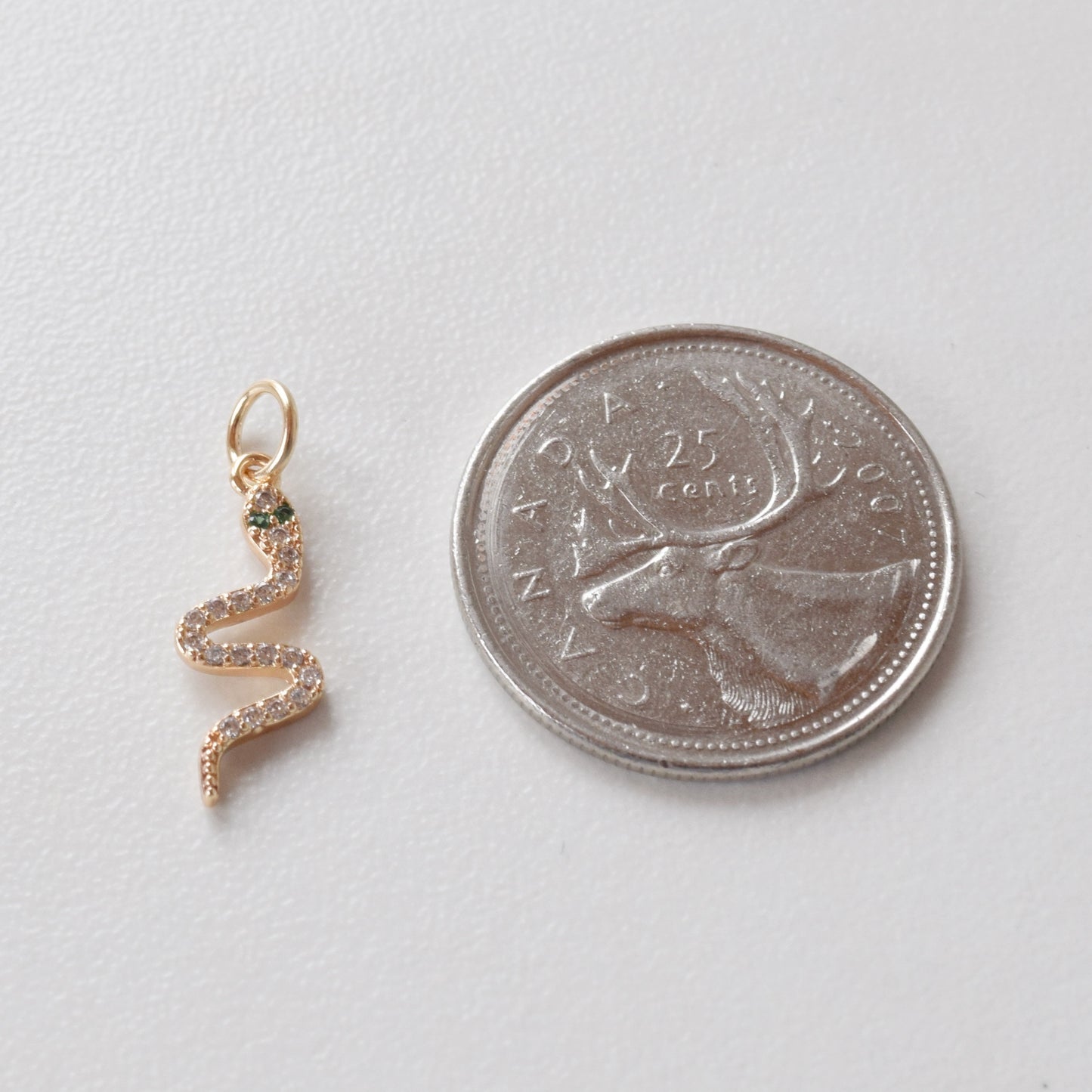 Necklace/Bracelet Charm - Pave Snake