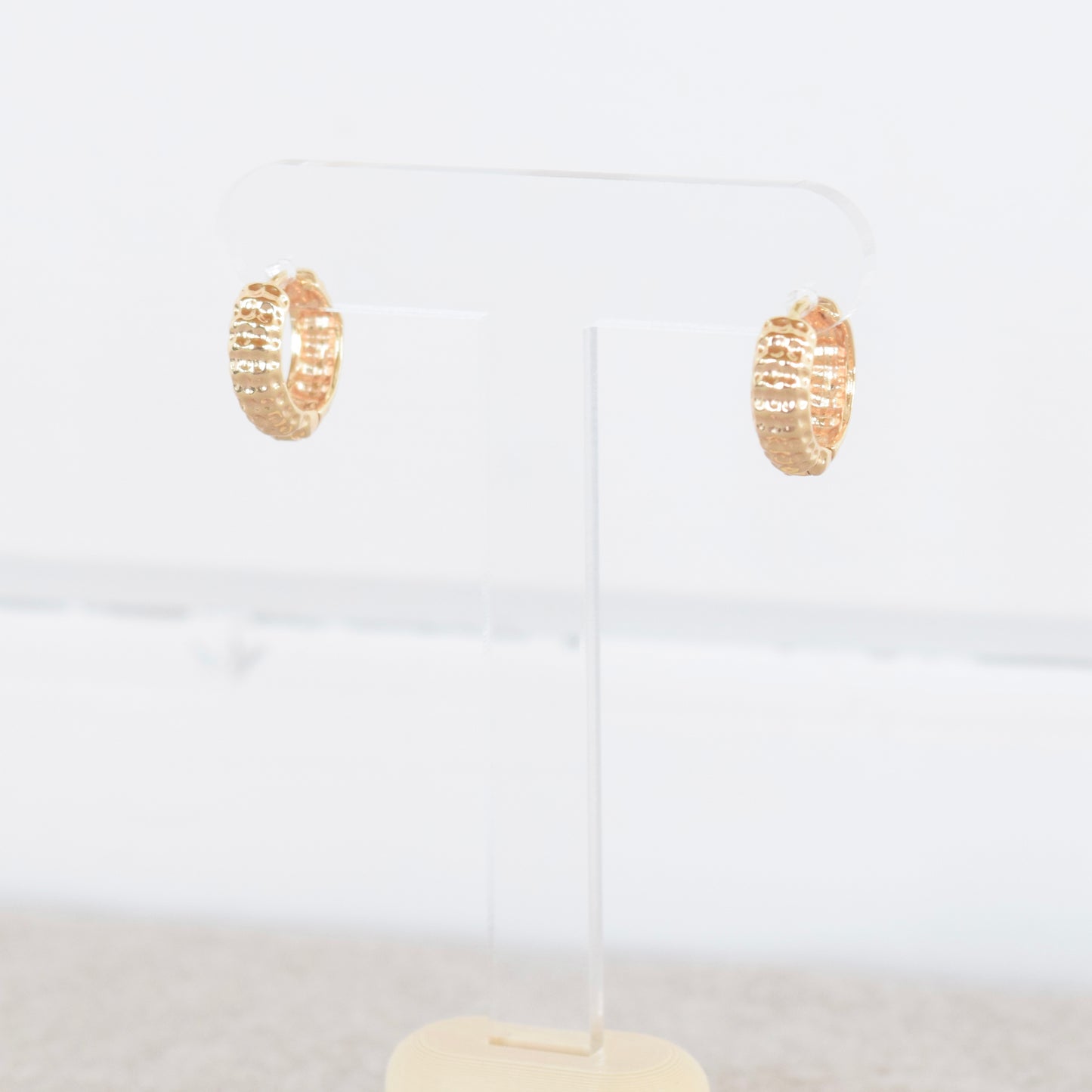 Gold Bumpy Hoop