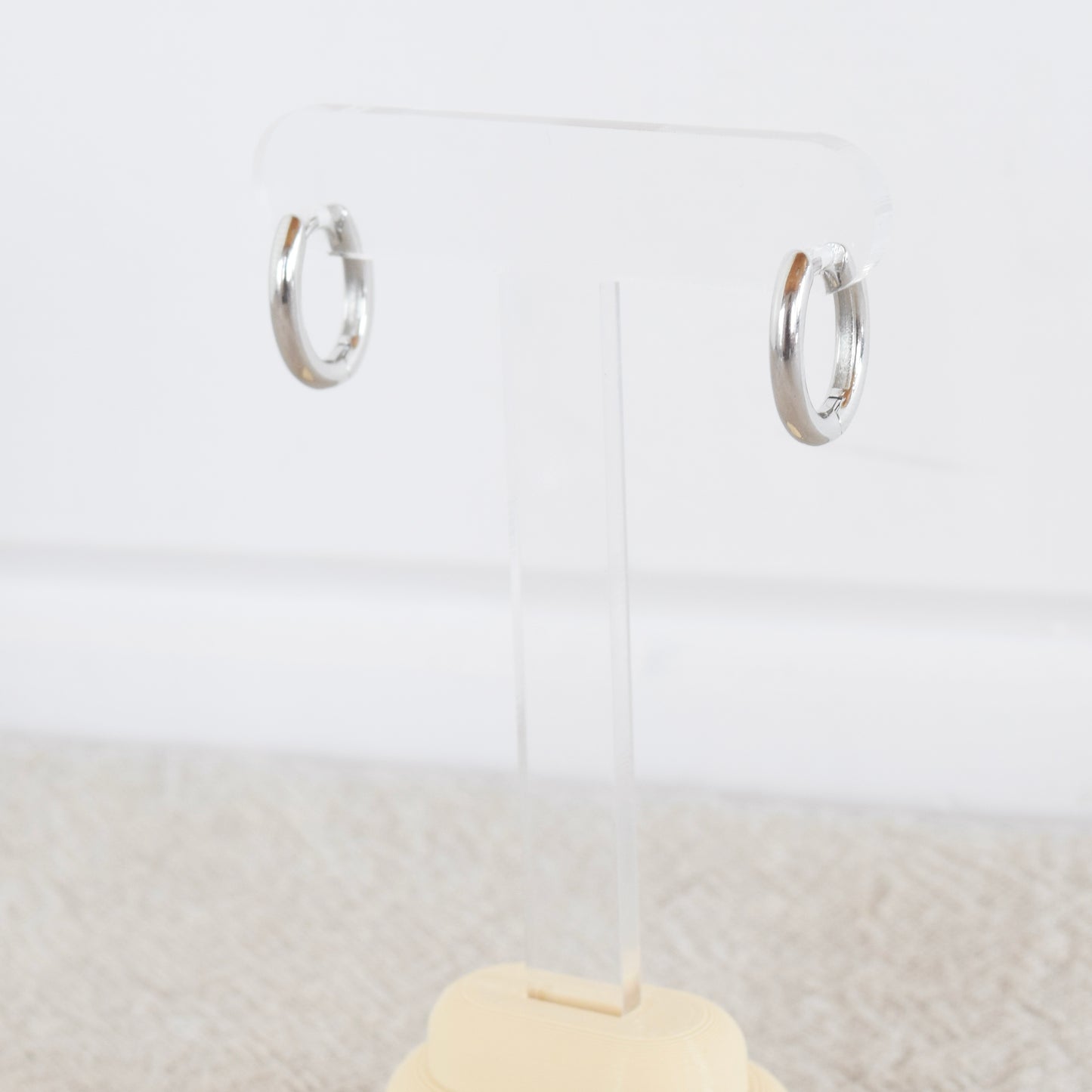 Silver Classic Oval Hoop