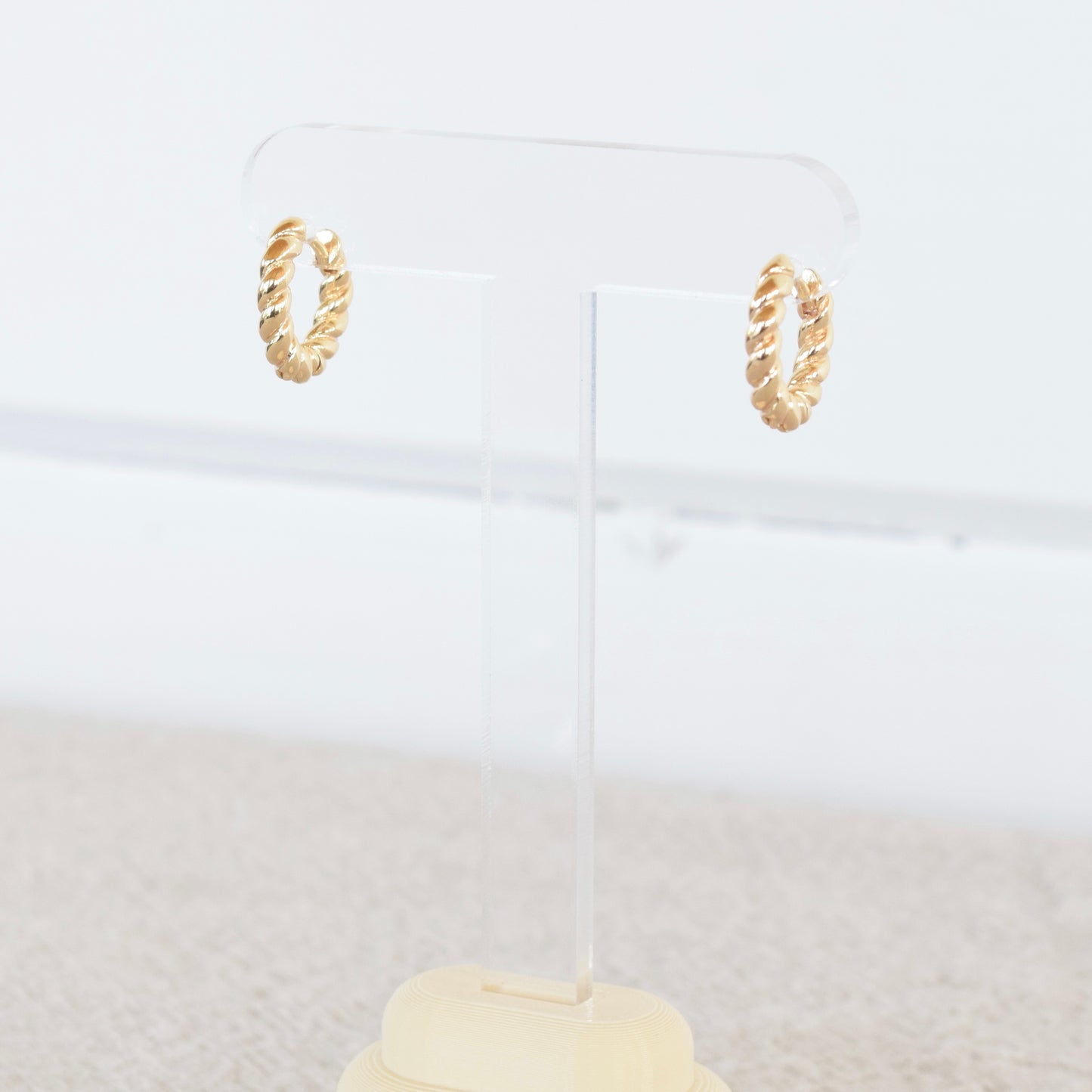 Gold Mini Twist Hoops