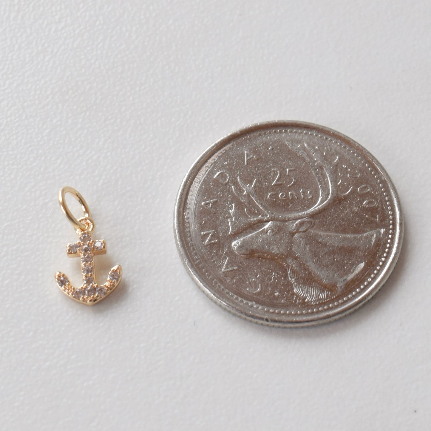 Necklace/Bracelet Charm - Pave Anchor