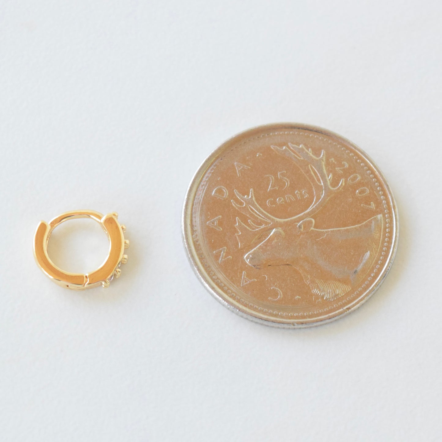 Gold Tiny Zircon Hoop