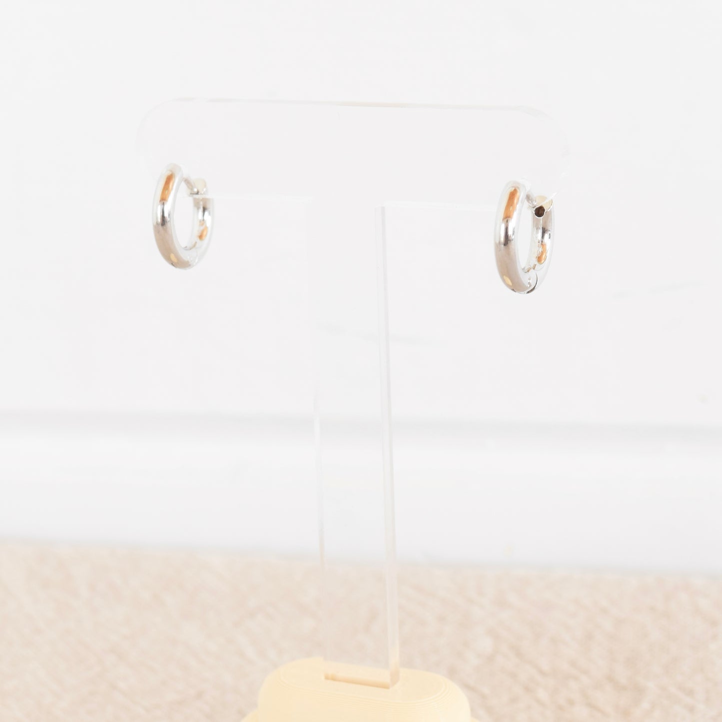 Silver Classic Thick Hoop