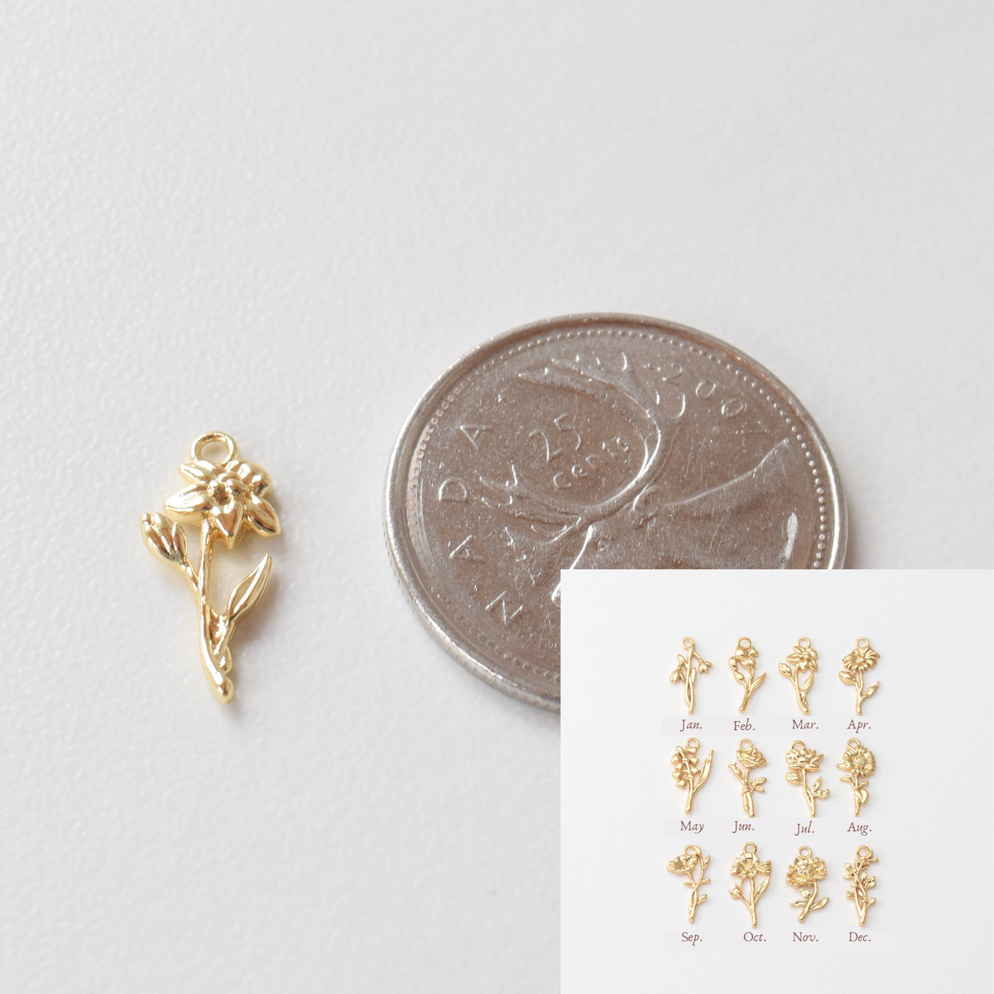 Necklace/Bracelet Charm - Birth Flower