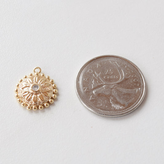 Necklace Charm - Evil Eye Flower