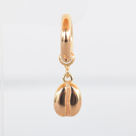 Hoop Charm - Coffee Bean