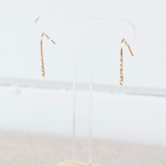 Gold Hammered Hooks #1