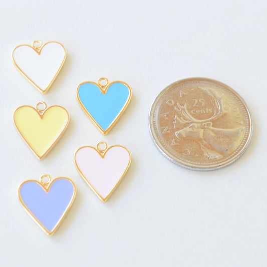 Necklace/Bracelet Charm - Enamel Heart