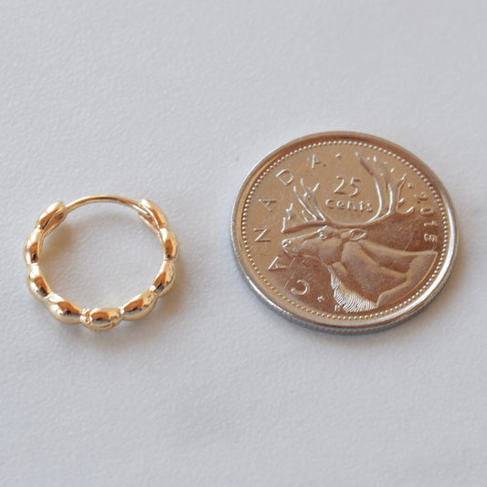 Gold Scalloped Hoops