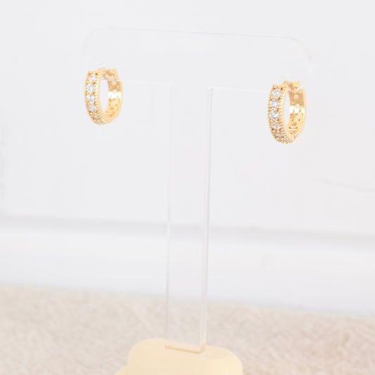 Gold Pave Hoop
