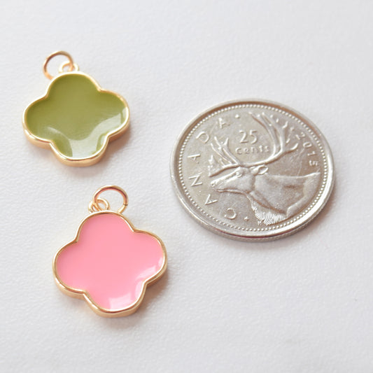 Necklace Charm - Enamel Clover (+ Colours)