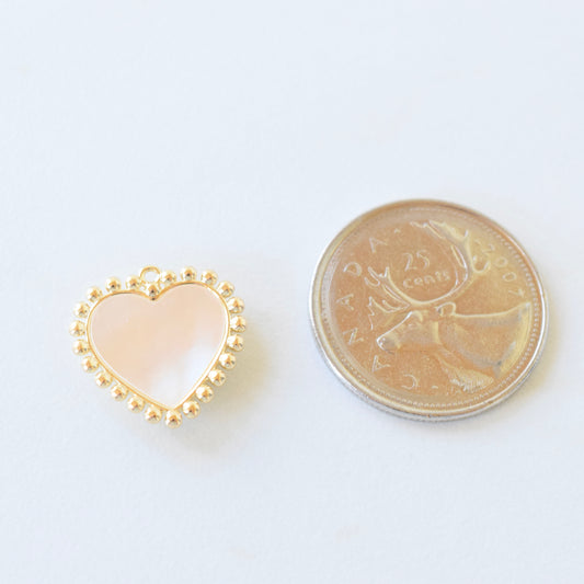 Necklace Charm - MOP Heart
