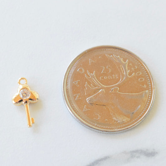 Hoop Charm - Pave Key