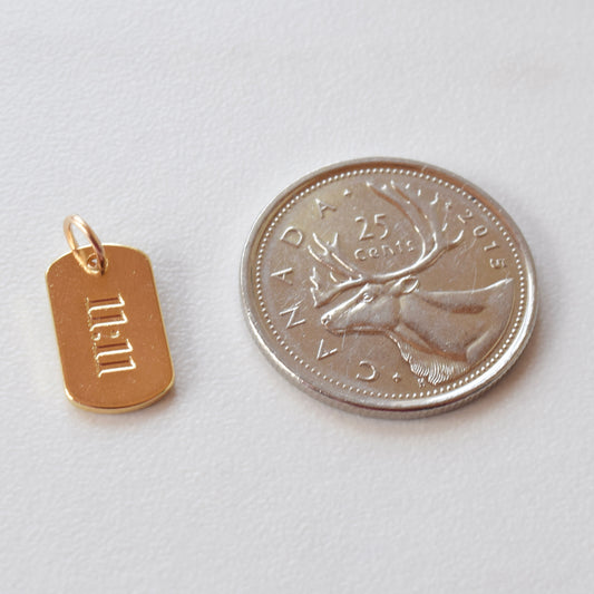 Necklace Charm - 11:11 Tag