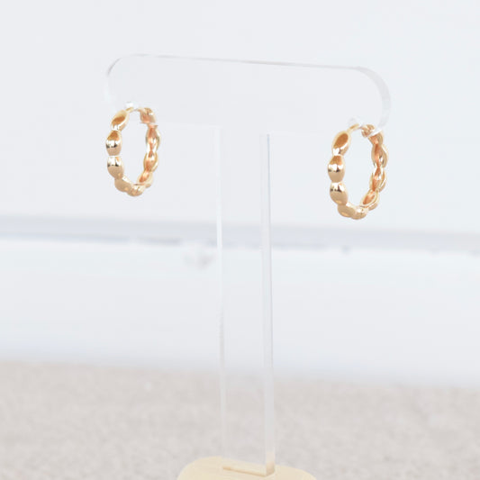 Gold Scalloped Hoops