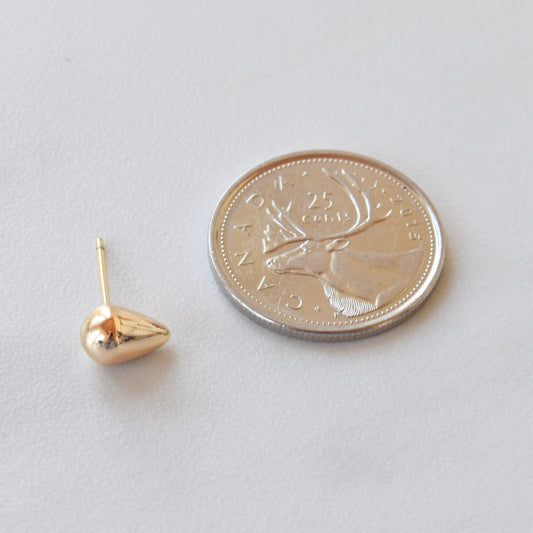 Gold Mini Teardrop Studs