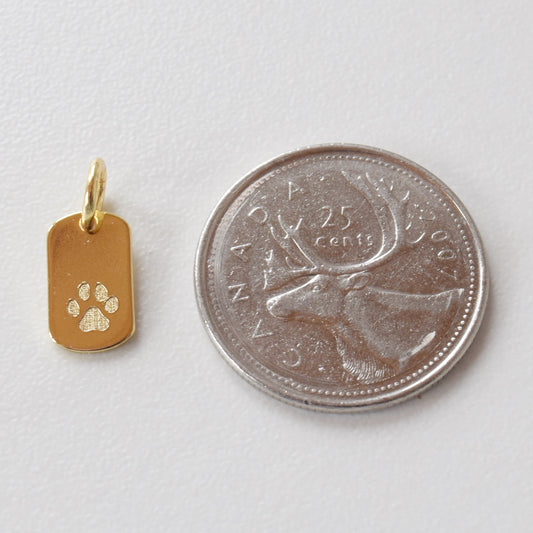 Necklace Charm - Paw Tag