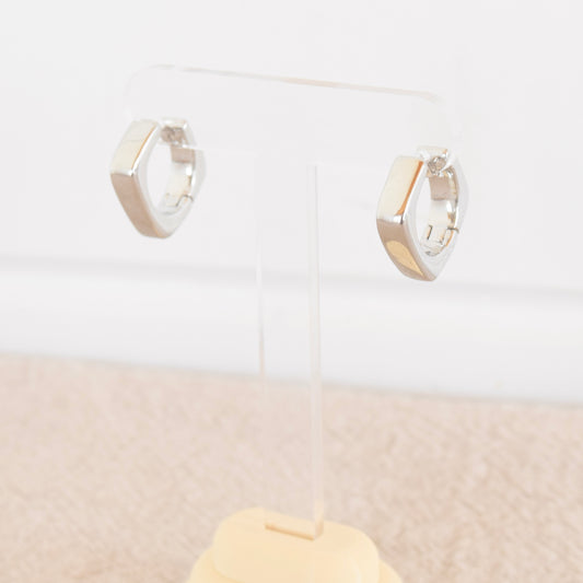 Silver Square Hoop