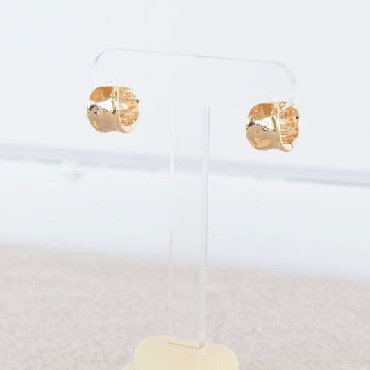 Gold Thick Wave Hoops