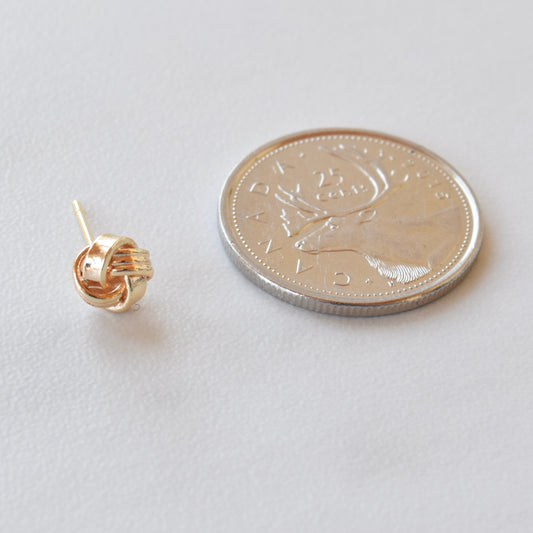 Gold Mini Knot Studs