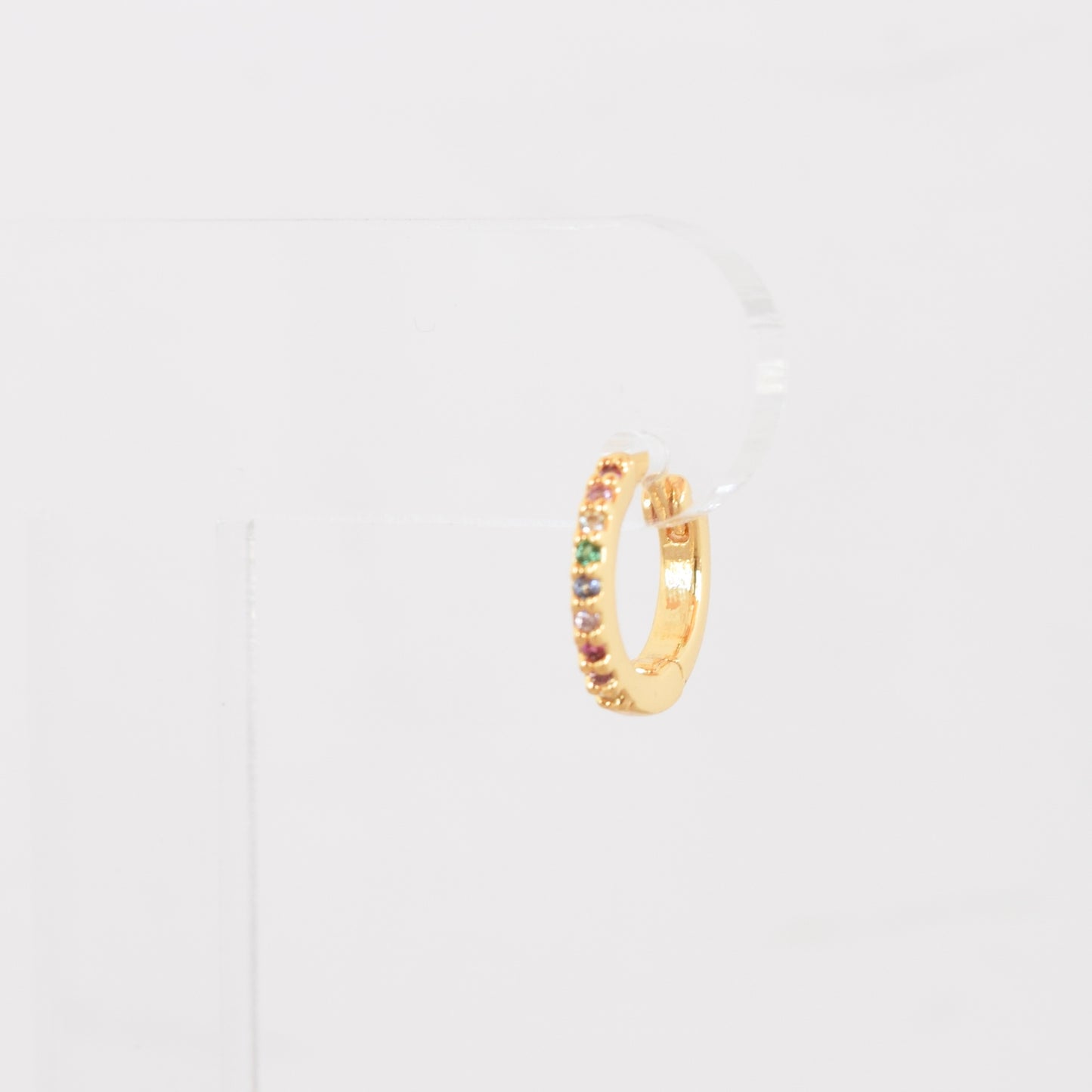 Colourful Pave Hoops