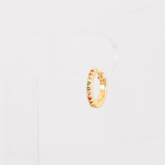 Colourful Pave Hoops