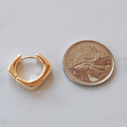Gold Square Hoops