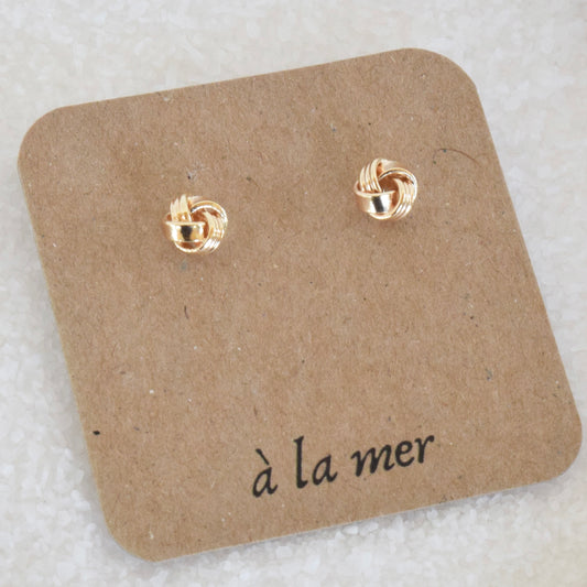 Gold Mini Knot Studs