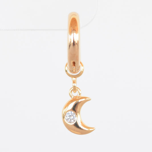 Hoop Charm - Pave Moon