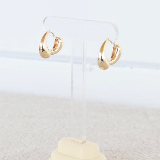 Gold Offset Hoops