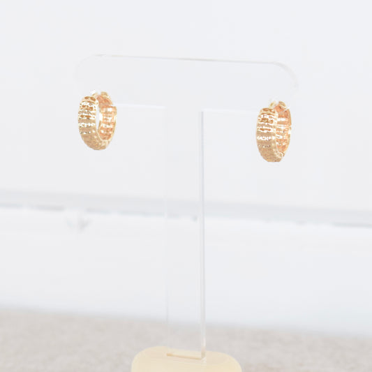 Gold Bumpy Hoop