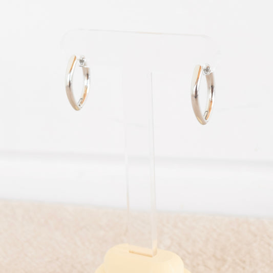 Silver V Hoop