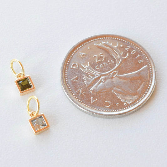 Necklace/Bracelet Charm - Tiny Square