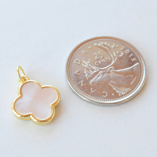 Necklace/Bracelet Charm - MOP Clover
