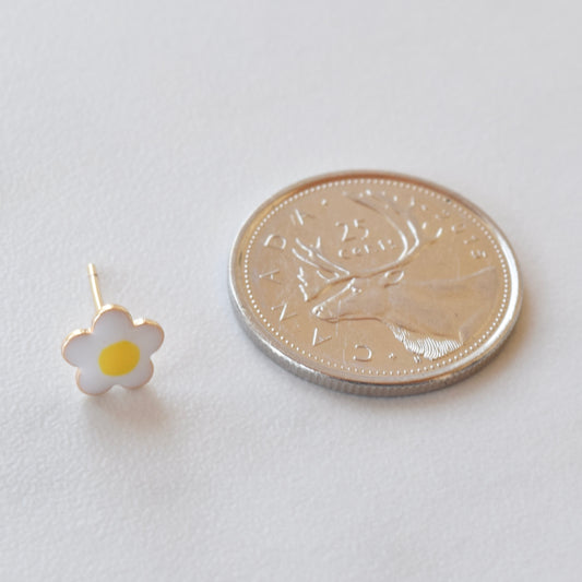 Gold Flower Egg Studs