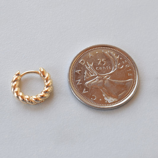 Gold Mini Twist Hoops