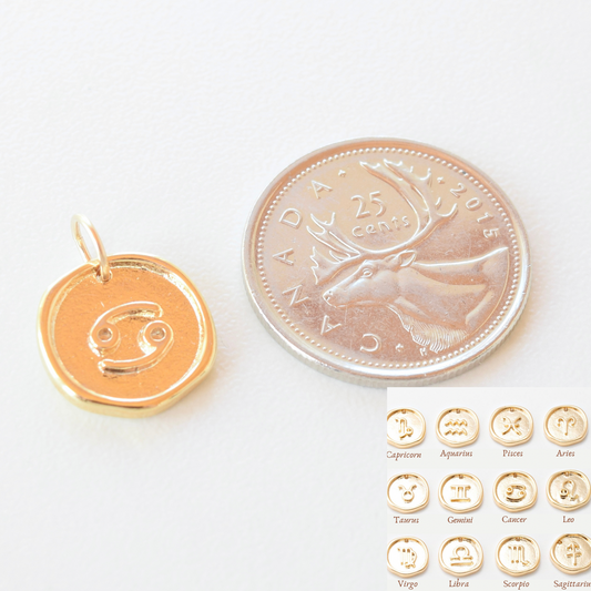Necklace/Bracelet Charm - Wax Zodiac
