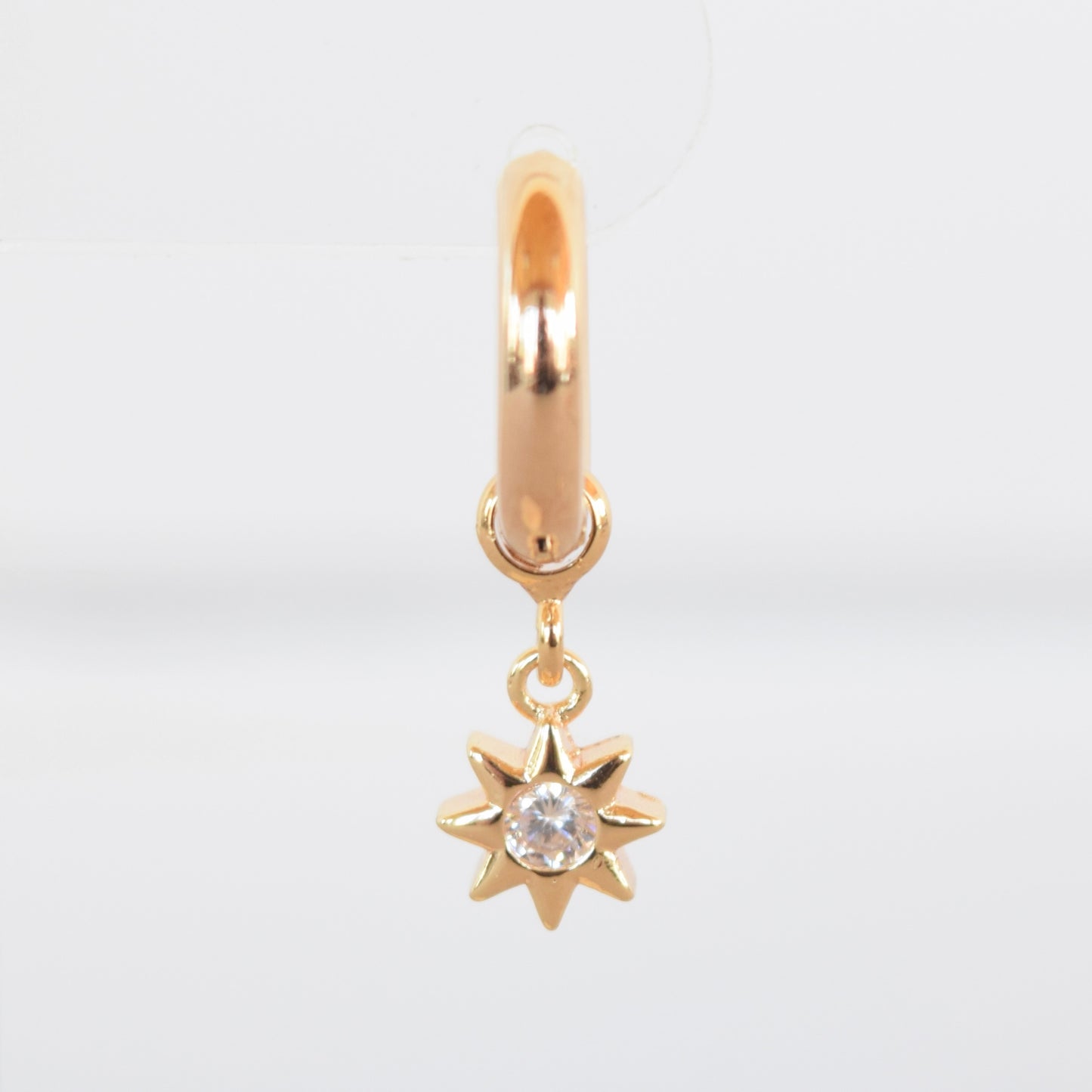 Hoop Charm - Pave Sun