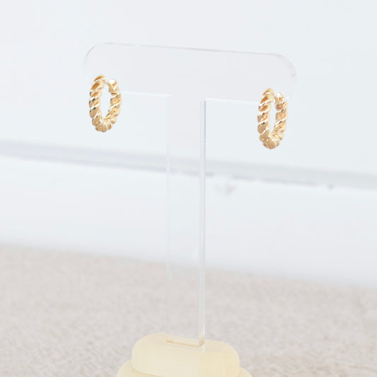 Gold Mini Twist Hoops