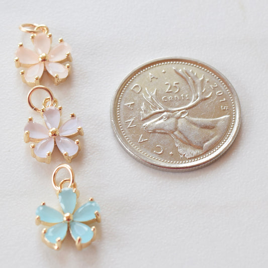 Necklace/Bracelet Charm - 5 Leaf Flower