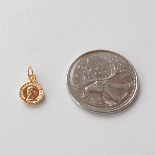 Necklace/Bracelet Charm - Small Coin