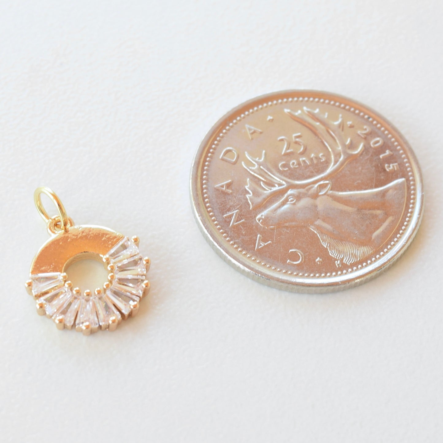 Necklace/Bracelet Charm - Pave Circle