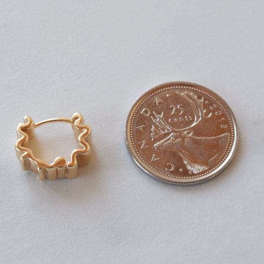 Gold Chunky Wave Hoops