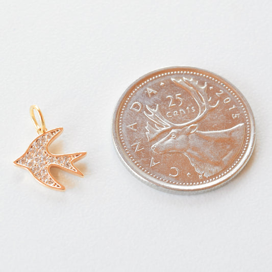 Necklace/Bracelet Charm - Pave Bird