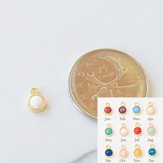 Necklace/Bracelet Charm - Opal Birthstone
