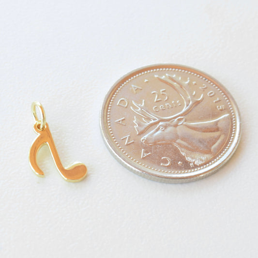 Necklace/Bracelet Charm - Simple Music Note